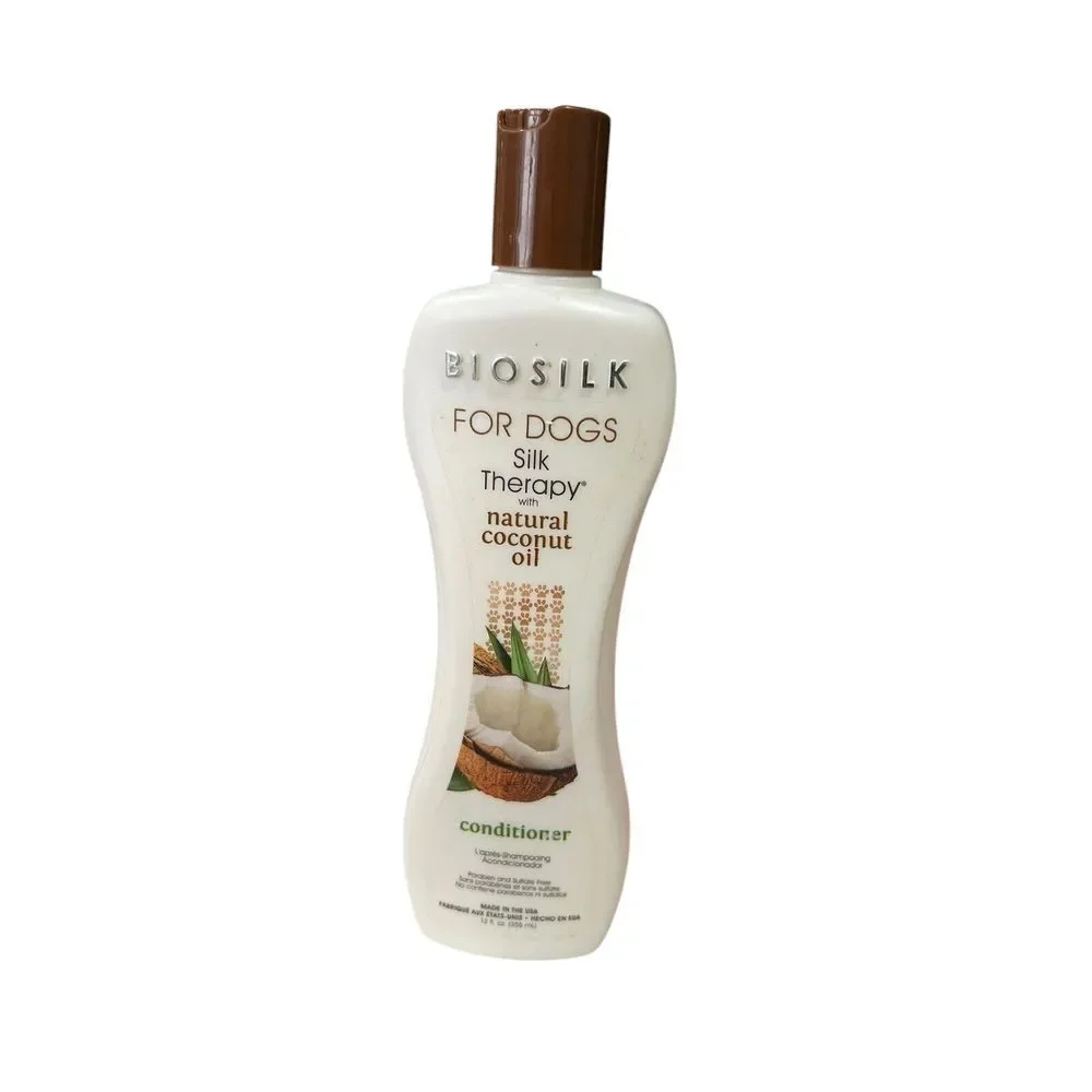 BioSilk for Dogs Silk Therapy Conditioner with 12 Fl Oz (Pack of 1), Beige